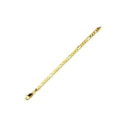 Figaro 2mm 18k gold plated chain 7.5’’bracelet chains