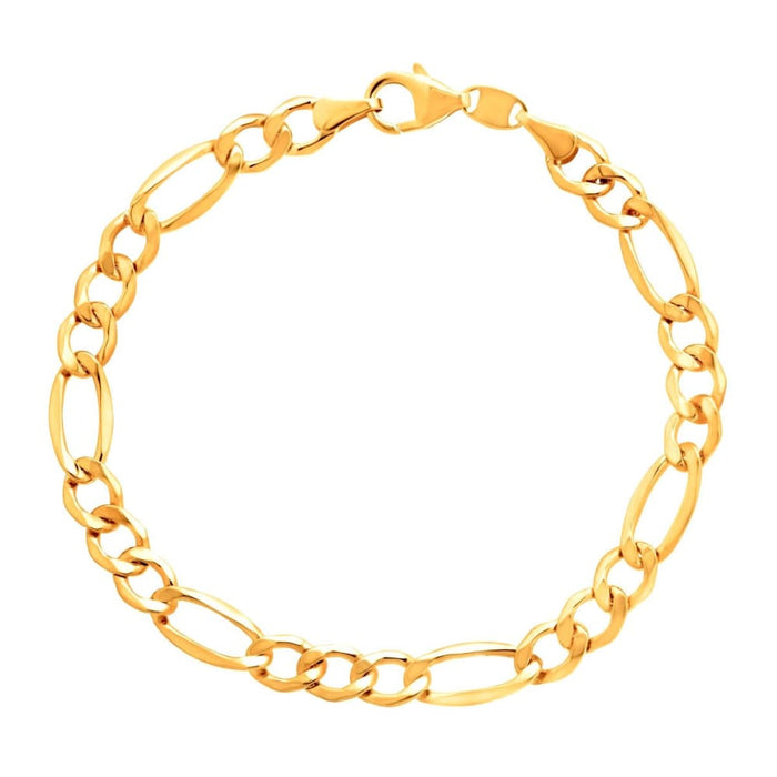 Figaro 6mm 18k gold plated chain 8.5’’ bracelet chains