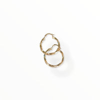 Flat torsal hoop earrings in 18k of gold plated earrings