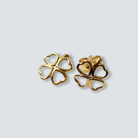 Flor heart studs earrings in 18k of gold plated earrings