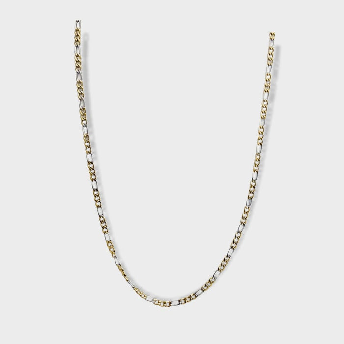 Gold tone and silver 3.7mm figaro chain chains