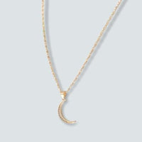 Half moon necklace 18k of gold plated chain chains