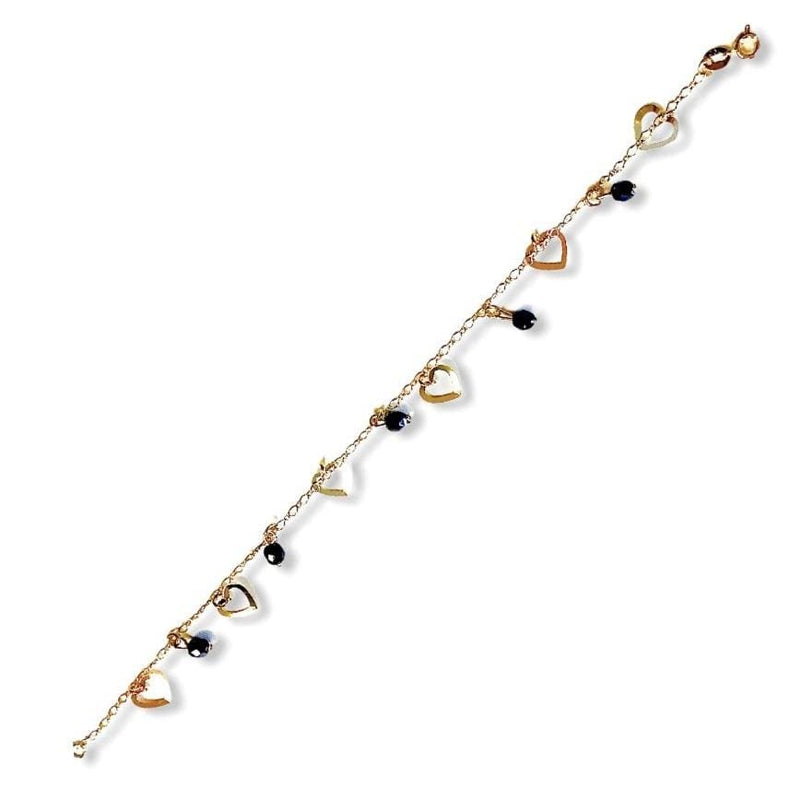 Heart charm design anklet 18kts of gold plated 10 anklet