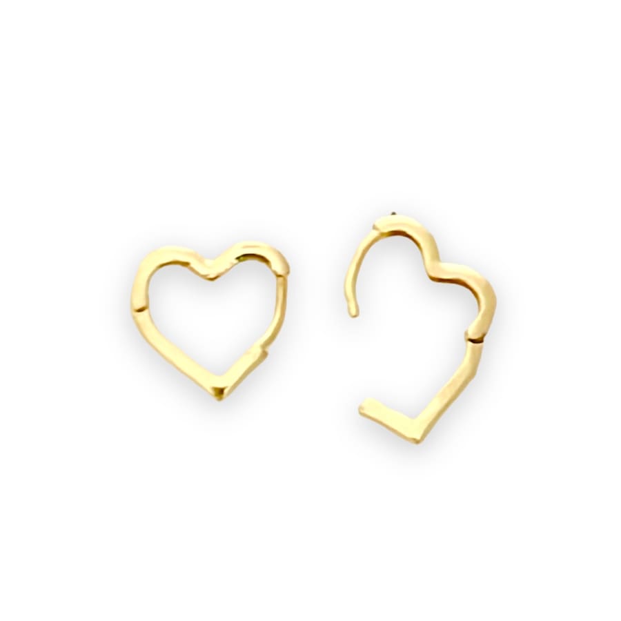 Hearts hoops earrings in 14k of gold plated earrings