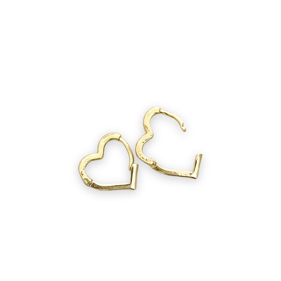 Hearts hoops earrings in 14k of gold plated earrings