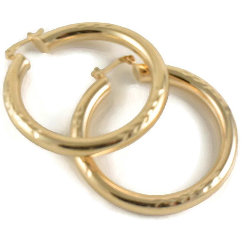 Hoop earrings gold plated earrings