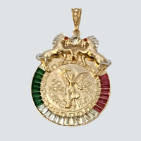 Horse centenary pendant in 18kts of gold plated charms