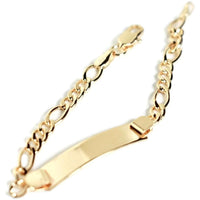 Id pate figaro link bracelet 18kts gold plated 6 bracelets