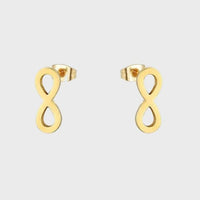 Infinity 1cm gold over stainless steel stud earrings earrings