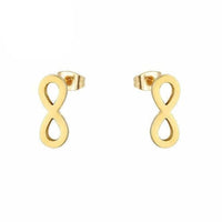 Infinity 1cm gold over stainless steel stud earrings earrings