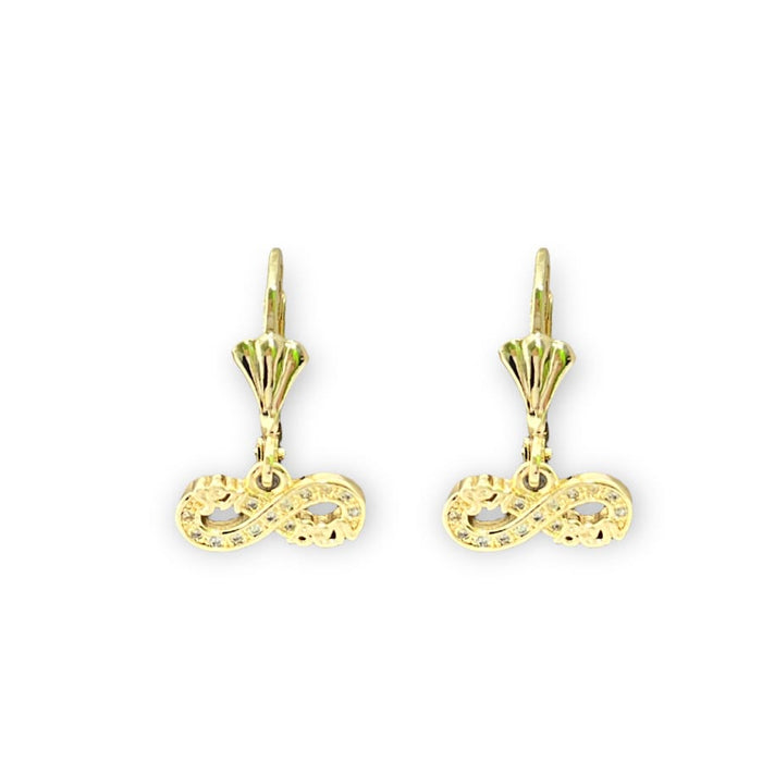 Infinity lever-back 18k of gold plated earrings earrings