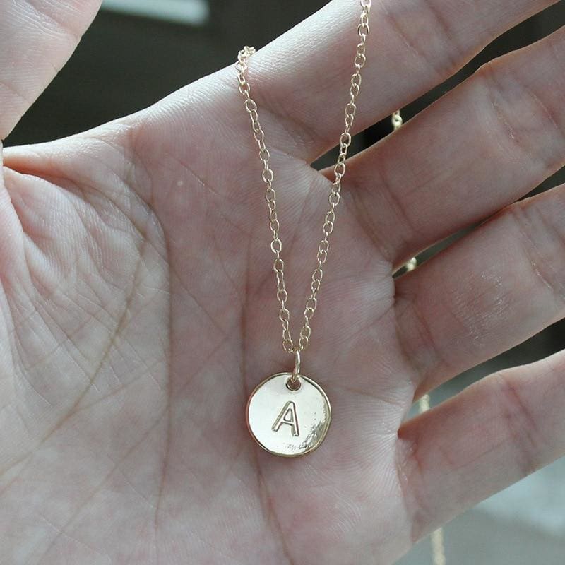 Initial pendant charm necklace chains