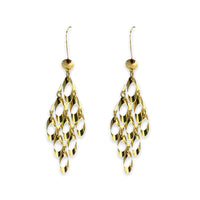 Karin chandelier lever back earrings in 18k of gold plated earrings