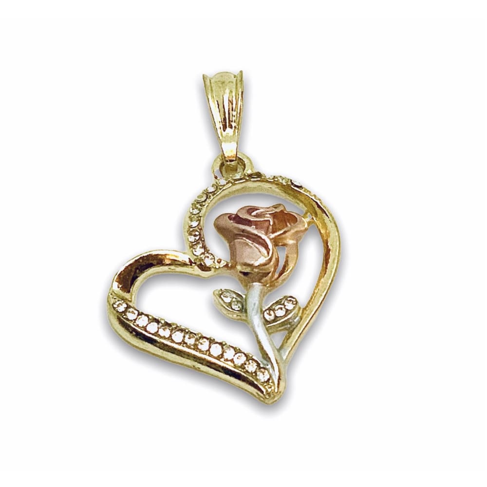 La rosa heart pendant gold plated charms