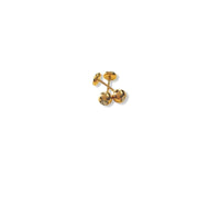 Lela’s sky blue screw backs 18kts of gold plated earrings earrings