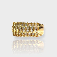 Les clear stones ring in 18k of gold plated rings