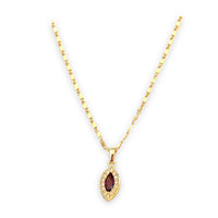 Lila oval shape 18k of gold plated chain necklace chains