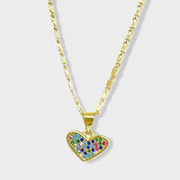 Lili heart necklace in 18k of gold plated necklaces