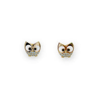 Loopy eyes owls studs earrings in 18k of gold plated earrings