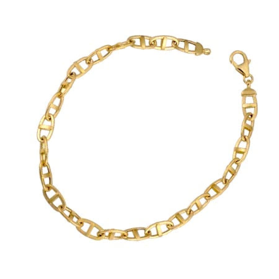 Mariner 3mm bracelet 18kts of gold plated 8.5’’l chains