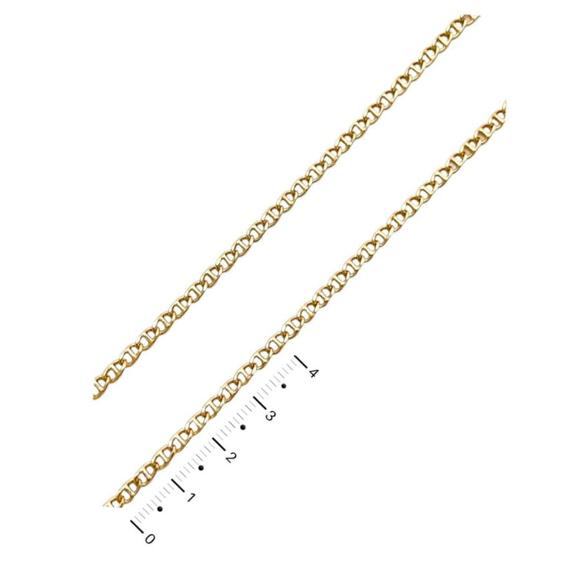 Mariner 3mm bracelet 18kts of gold plated 8.5’’l chains