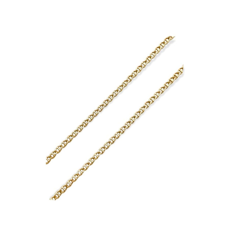 Mariner 3mm bracelet 18kts of gold plated 8.5’’l chains