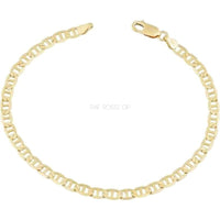 Mariner 4mm 18k gold plated chain 7.5’’bracelet chains