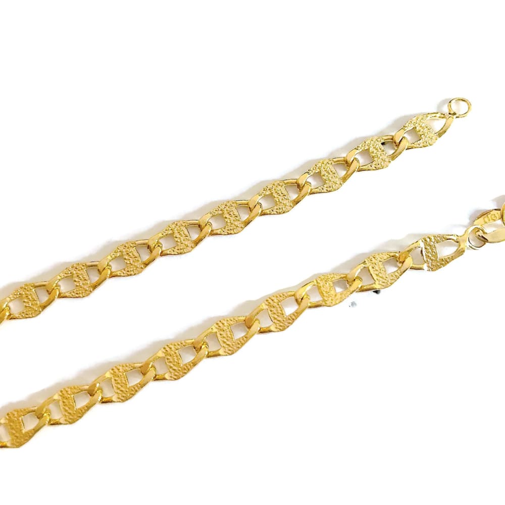 Mariner 5mm wide gold plated chain chains