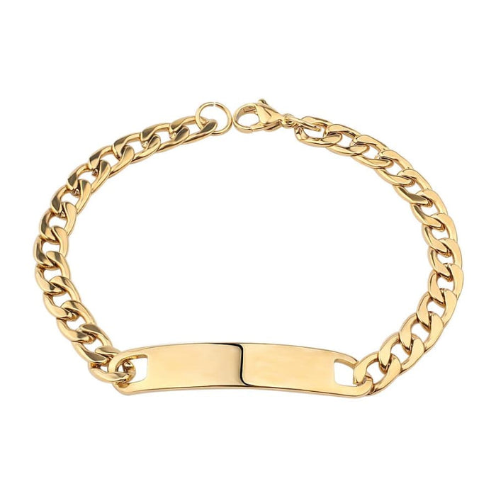 Men cuban link id bracelet