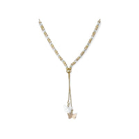 Mimi butterfly charm adjustable necklace in 18k of gold plated chains