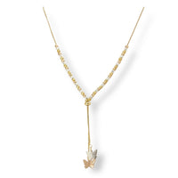 Mimi butterfly charm adjustable necklace in 18k of gold plated chains