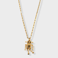 Movable robot necklace gold - filled necklaces