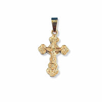 Orthodox filigree gold tone cross 18kts of plated charms