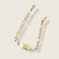 Oval kid’s id plate 18k of gold plated bracelet bracelets