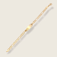 Oval kid’s id plate 18k of gold plated bracelet bracelets