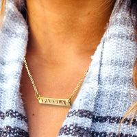 Personalized id bar gold filled necklace chains