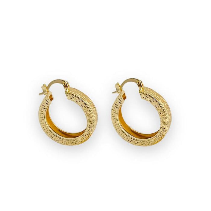 Pisa hoop earrings in 18k of gold plated earrings