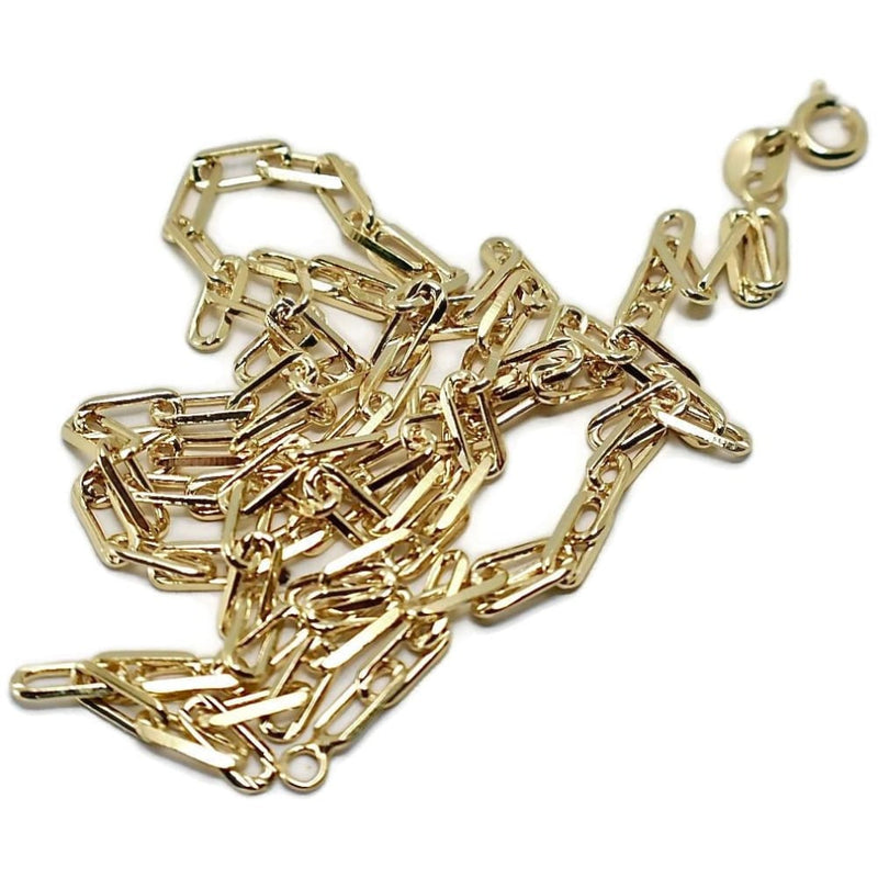 Rectangular flat links 18kts of gold plated chain. 24 chains