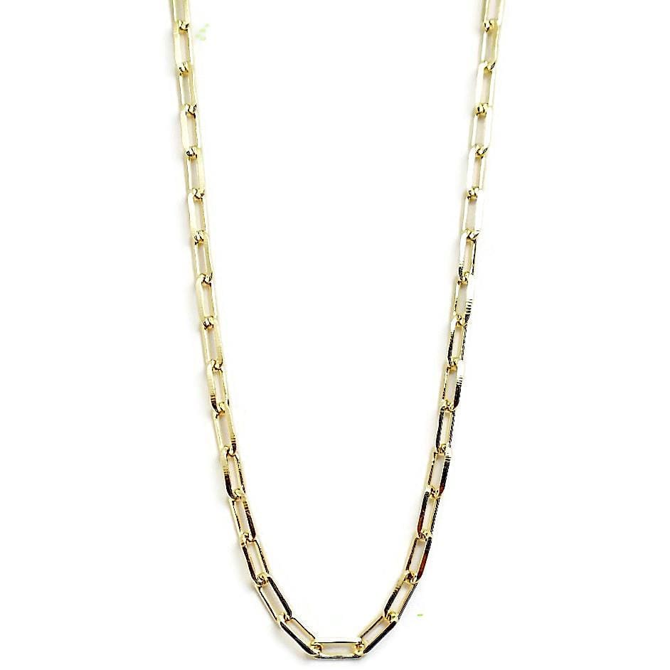 Rectangular flat links 18kts of gold plated chain. 24 chains