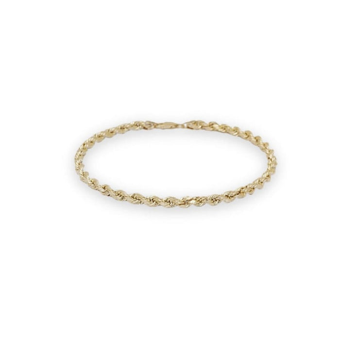 Rope bracelet 3mm in 18k of gold plated