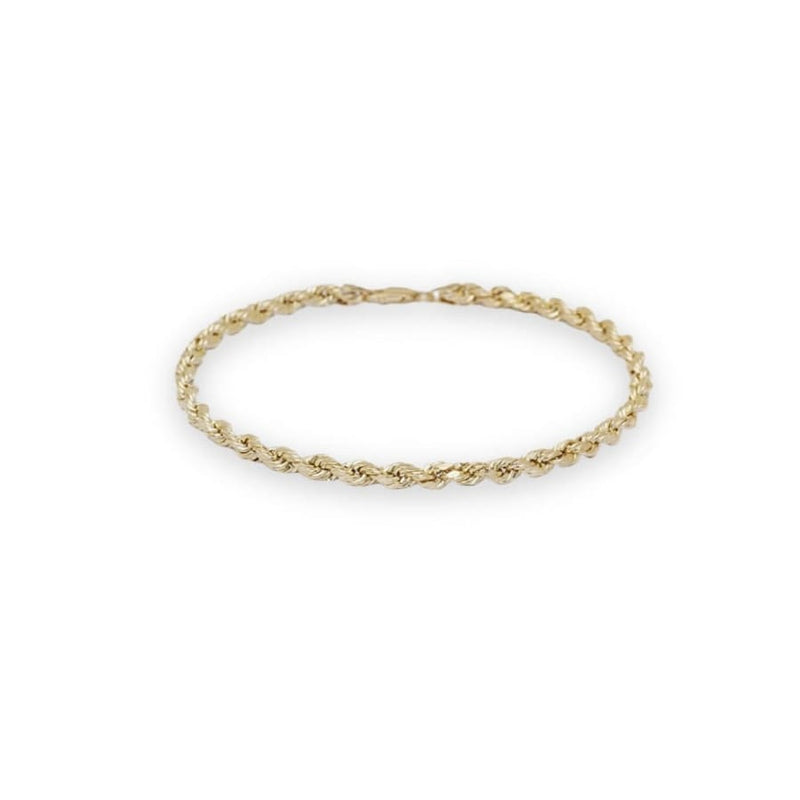 Rope bracelet 3mm in 18k of gold plated