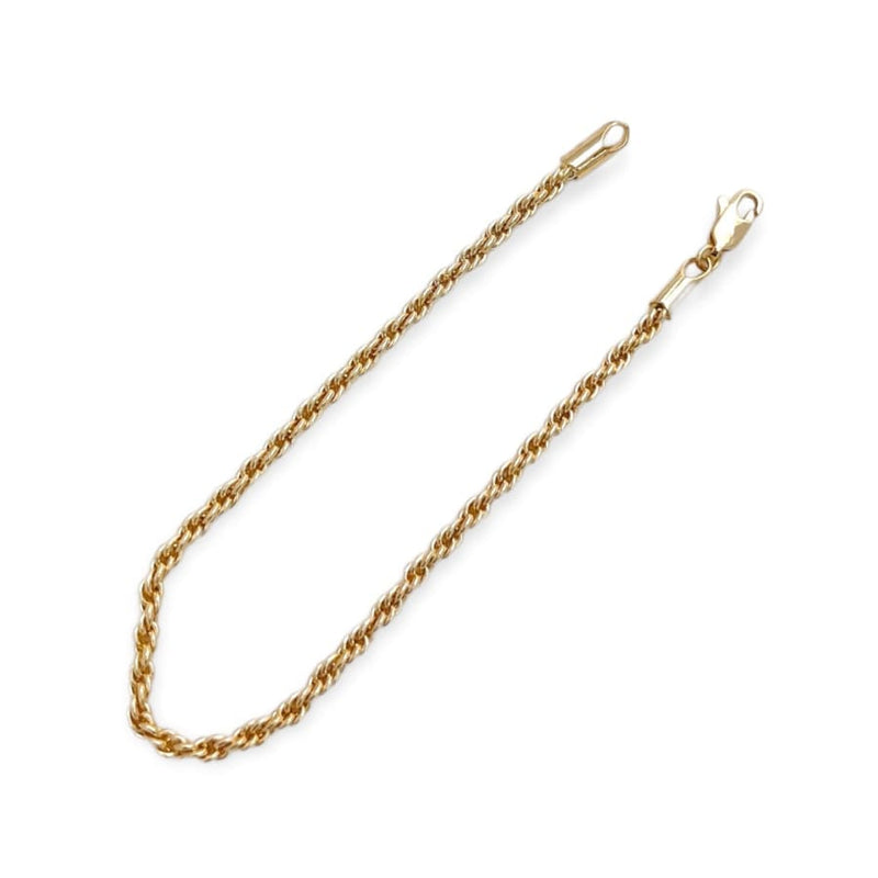 Rope bracelet 3mm in 18k of gold plated