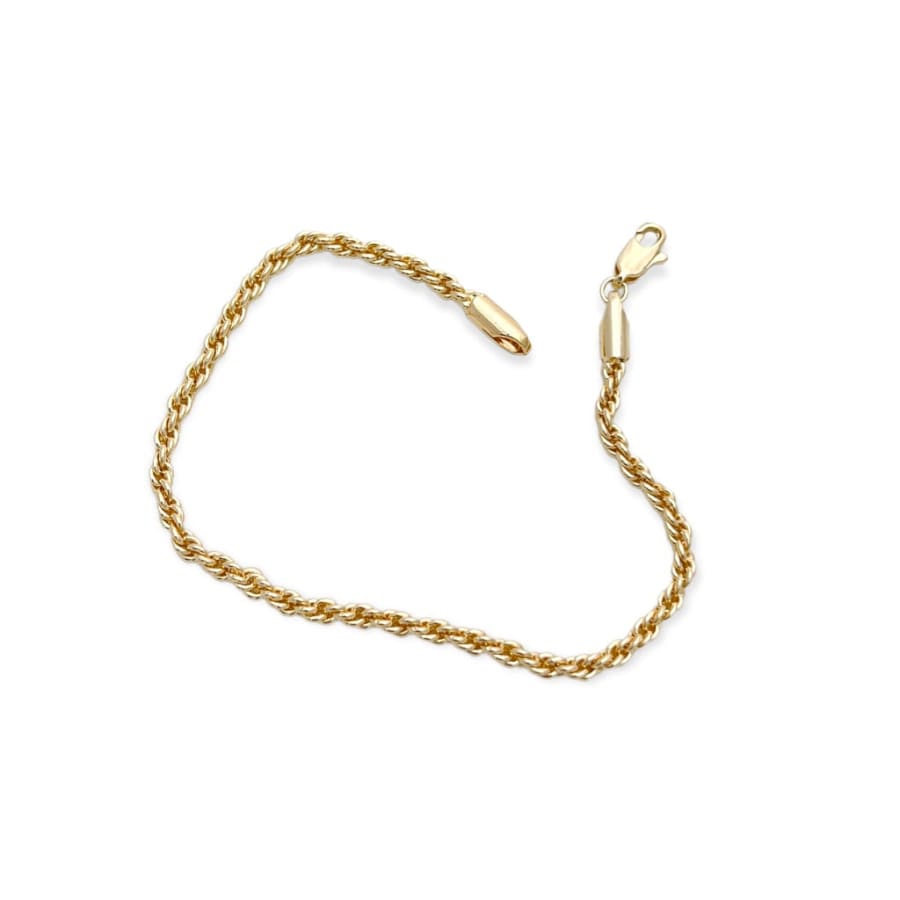 Rope bracelet 3mm in 18k of gold plated