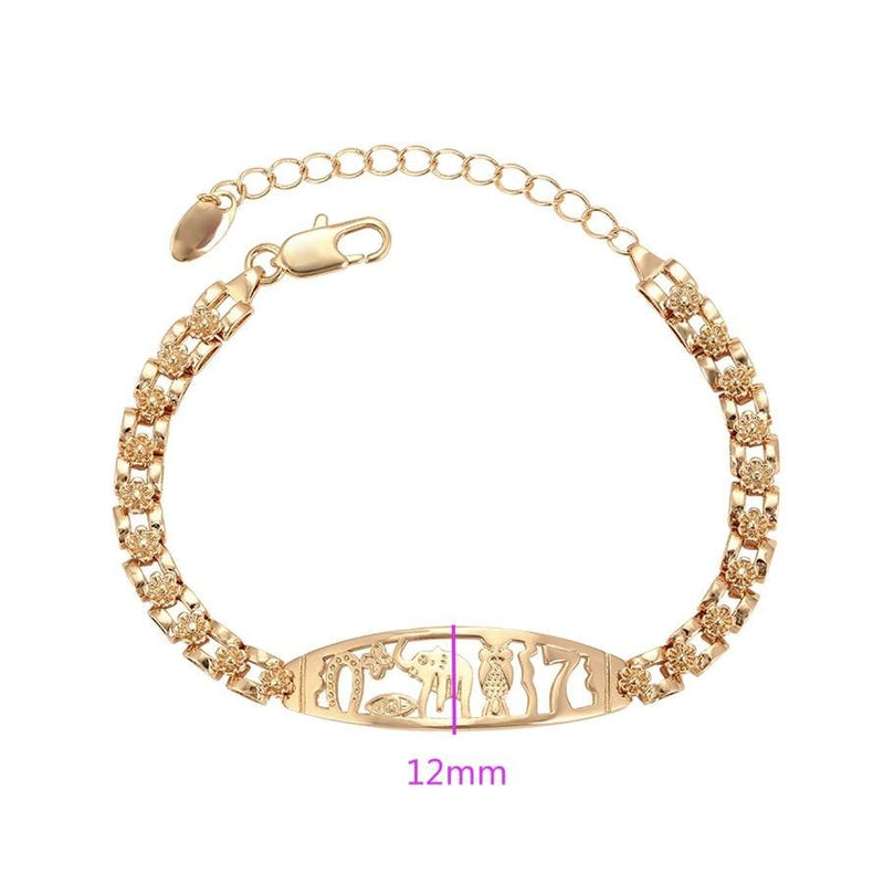 Rose links good luck bracelet rose gold plated bracelets