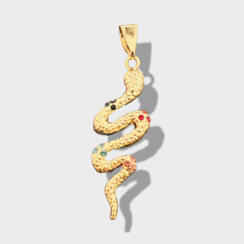 Rubi snake pendant in 18k of gold layering charms & pendants