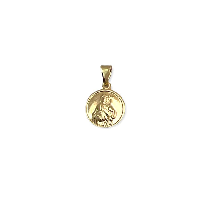 Saint jude san judas pendant 18kts of gold plated charms