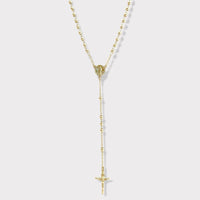 San benito double side gold plated rosary necklace rosary