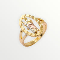 San judas green vest ring 18k of gold plated rings