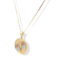 San judas pieces in 18k of gold plated necklace with pendant chains