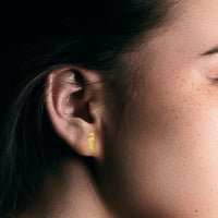 San judas studs earrings 18k of gold plated earrings